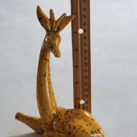 MCM Roselane California Pottery Ceramic Giraffe or Deer Figurine 1960s Vintage - Picture 7 of 8
